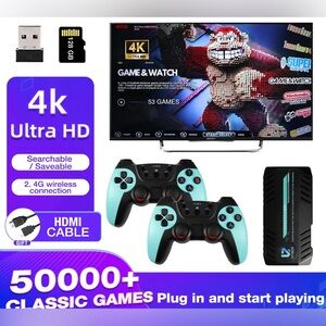 Wireless Retro Gaming Console, 50,000+
Games, Nostalgia Stick Fun